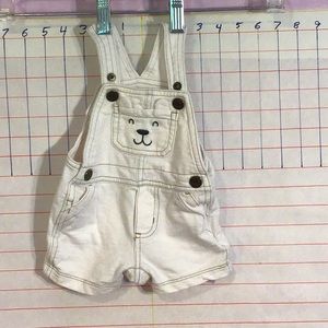 CARTER’S boy’s, overalls,  puppy face  sz 3mo white